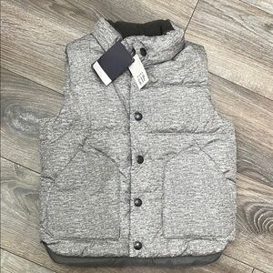 GAP down filled grey puffer vest size 4